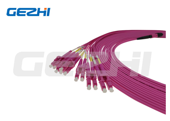 MPO Female to LC UPC Duplex OM4 Breakout Cable 8 12 24 Core Fiber Optic Cable Fiber Optic Patch Cord
