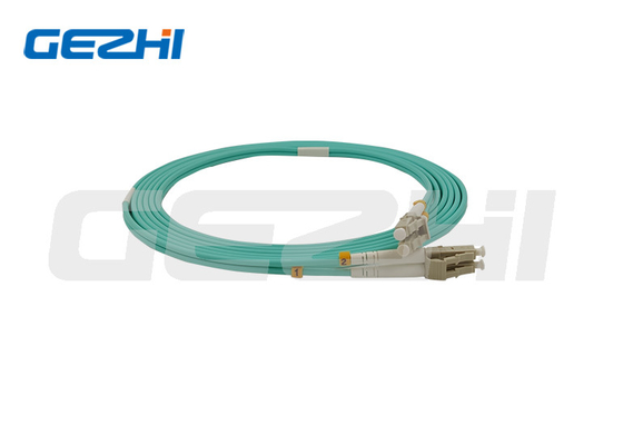 3.0mm Simplex Fiber Optic Patch Cord OM3 LC LC Aqua 1m Multimode