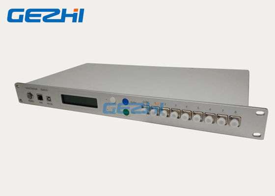 Low Insertion Loss Rack 1650nm 1X8 Optical Switch Equipment