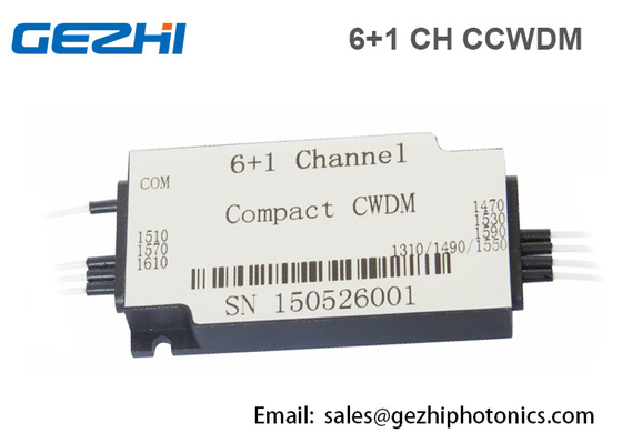 Buy Compact CWDM 6 + 1CH CWDM Mux Demux Fiber Optical Multiplexer Module online manufacture