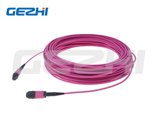 Buy Customized Length MPO OM4 Patch Cable with Low Insertion Loss for Data Center Connectivity online manufacture