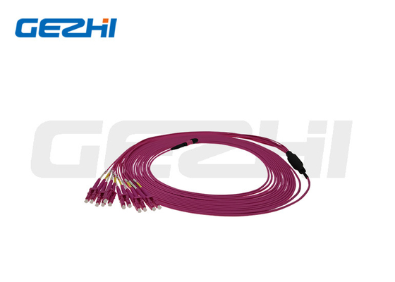 Buy MPO 8 Core OM4 Multimode Patch Cable Series MPO LC Patch Cord Pigtail online manufacture