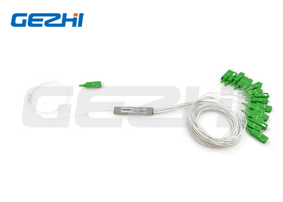 Buy PON FTTH Network Fiber Optic Mini PLC Splitter 1*16 With SC APC Connector online manufacture