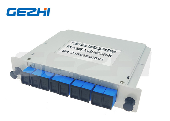 Buy Customized 1x8 Cassette Optical Fiber Splitter SC UPC Connectors For GEPON online manufacture