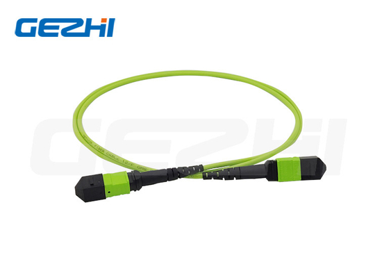 Buy 12 Core MPO Female Trunk Cable MM OM5 3.0MM Lime Green LSZH Polarity A/B online manufacture