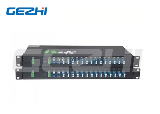 Buy 16 Channels Dual Fiber DWDM Mux Demux 1U Rack Mount LC UPC online manufacture