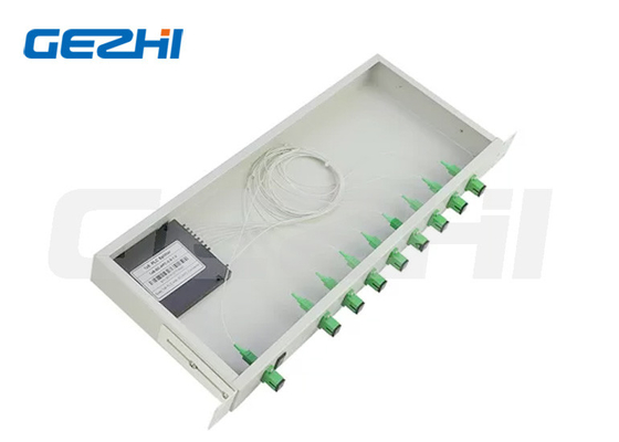 Buy 1x2 1x64 1x8 PLC Splitter 1x32 Fiber Splitter 1U 19 Inch Rack Mount Type online manufacture