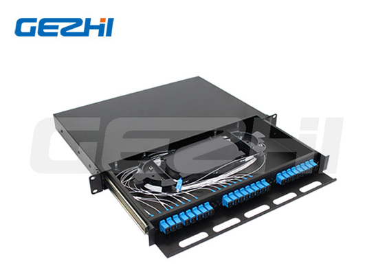 Buy Slide Withdrawable Fiber Optic Box 24 Cores SCUPC 1U ODF Optical Distribution Frame online manufacture
