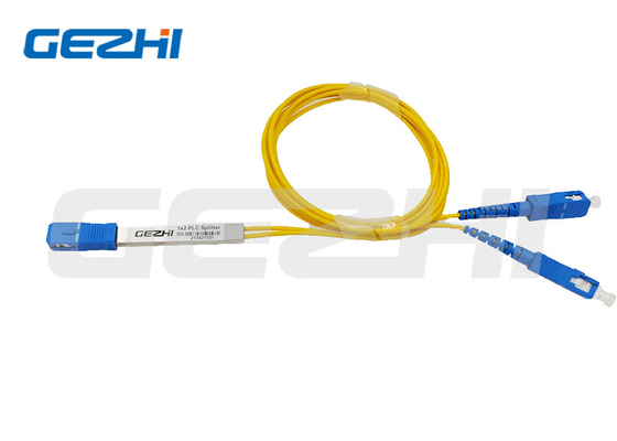 Buy 1*2 Steel Tube Type Fiber Optic PLC Splitter For Optical Signal Distribution online manufacture