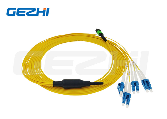 Buy Optical Fanout Cable LC SC Simplex 8 Cores Os2 Singlemode 9/125 10m MPO Fiber Patch Cord Type B online manufacture