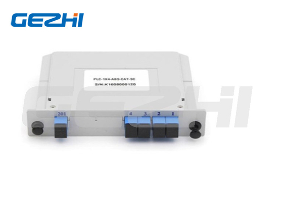 Buy SC/UPC 1*4 Insert Type Fiber Optic PLC Splitter with Operating Wavelength Range 1260～1650 Return Loss 55 online manufacture
