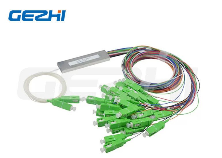 Mini Coupler 2 X 8 SC / APC Fiber Optic Splitter WDM 1.5M For FTTH Box