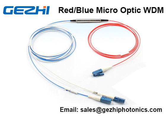 Red / Blue Micro Optics WDM 3 Port C Band DWDM Filter For DWDM System