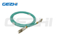 3.0mm Simplex Fiber Optic Patch Cord OM3 LC LC Aqua 1m Multimode
