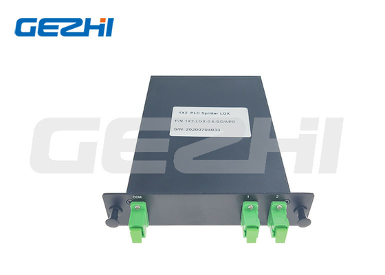 1x2 LGX Box Fiber Optical Splitter 1*2 SC/APC Connector For FTTH FTTA Distribution Box