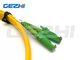 Yellow Outjacket E2000 Patch Cable Series APC Metal Cap Connector