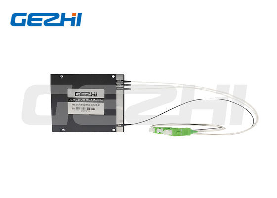 3 Channel CWDM Mux Demux Module Single Fiber 1470nm 1490nm 1510nm 1530nm for WDM Systems