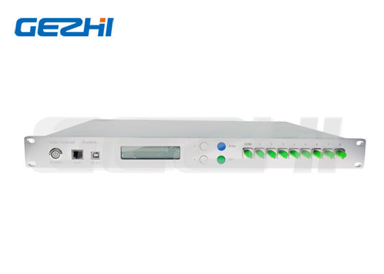 RS232 and Ethernet Interface Rackmount 1×N(N≤8) Optical Switch with 1260~1650nm Wavelength Range