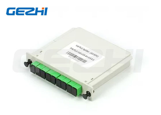 1x8 SC/APC Single Mode G657A1 LGX Cassette PLC Splitter with Low Insertion Loss and Compact Design for FTTx