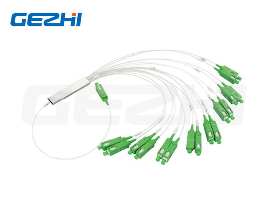 1x16 SC Green Connector Low Insertion Loss 0.9mm Mini Tube PLC Splitter for FTTH and PON Systems