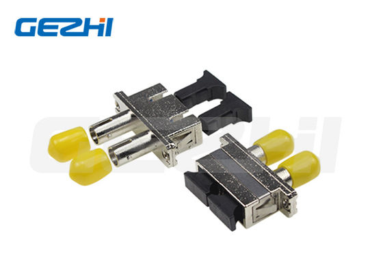 SC-ST DX Hybrid Fiber Optic Adapter with Low Insertion Loss Ceramic Sleeve and RoHS Compliance