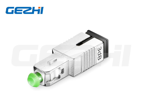 SC / APC Fiber Optic Attenuator Single Mode Male-Female 3dB Fixed
