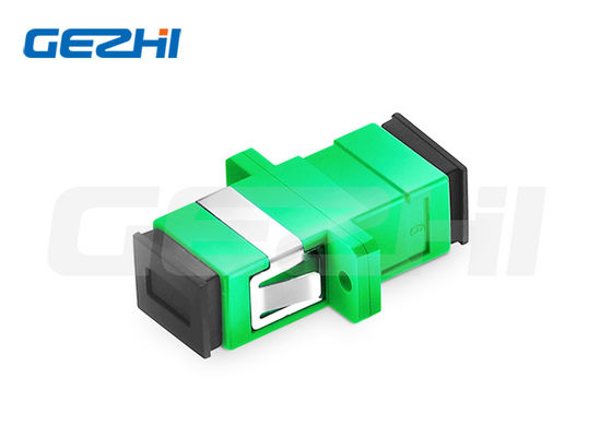 SC/APC to SC/APC Single Mode Fiber Optic Adapter with Full Flanged Mounting and Ceramic Alignment Sleeve for Low Insertion Loss ≤0.2dB