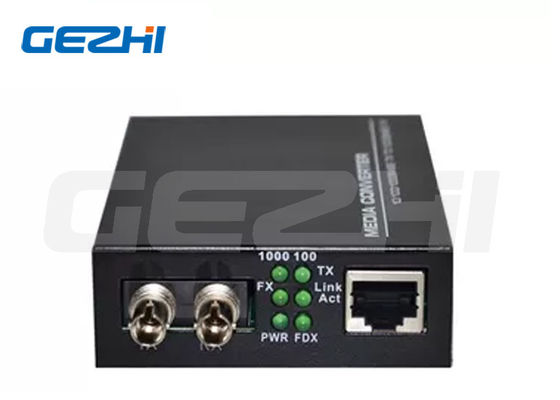 850nm 550m Multimode Fiber Media Converter for 1000Base-TX to 1000Base-SX with 10/100/1000Mbps Data Rate
