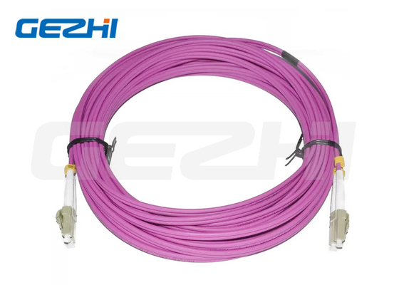 PVC Material Fiber Optic Patch Cord 10 Meter Length LC DX MM 2.0 Diameter For CATV
