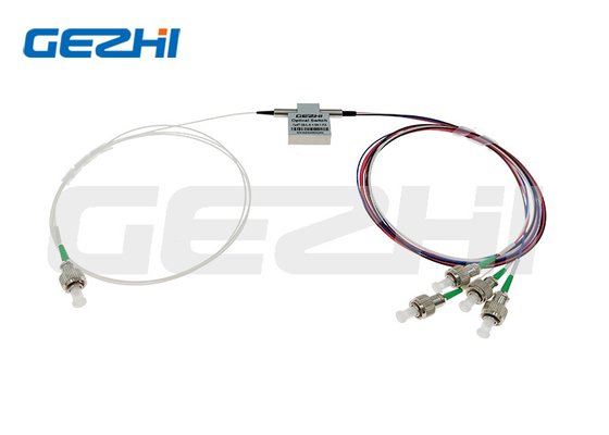 Low Insertion Loss 1x4 T-Type Mechanical Optical Switch Fiber Optic Switch 1550nm Singlemode Non-latching LC/UPC