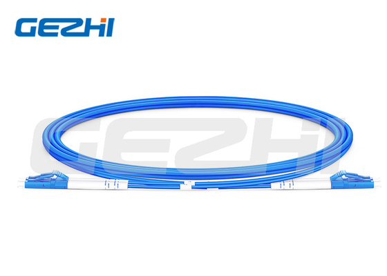 LC UPC to LC UPC Duplex OS2 Single Mode Indoor Armored PVC (OFCR) 3.0mm Fiber Optic Patch Cable