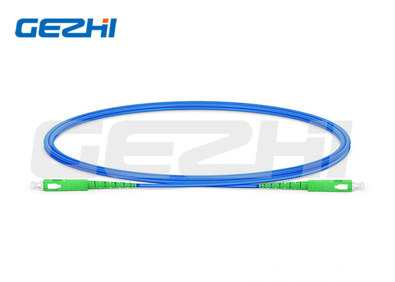 1m SC APC to SC APC Simplex OS2 Single Mode Indoor Armored PVC (OFNR) 3.0mm Fiber Optic Patch Cable