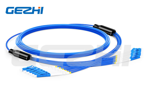 6 Fibers OS2 Single Mode LC/SC/FC/ST Armored Indoor 3.0mm Multi-Fiber Breakout Cable