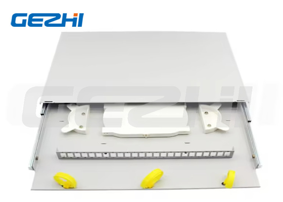 19inch 1U Slide Rail Rack Mount Full Cover Fiber Optic Patch Panel