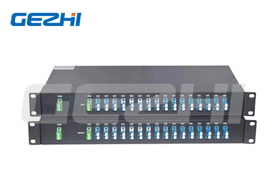 16 Channels C21-C36 Dual Fiber FMU 1U Rack Mount, LC/UPC Expansion Port DWDM Mux Demux