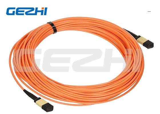 24F MPO Female to MPO Female 3.0mm LSZH Fiber Optic Patch Cord Trunk Cable