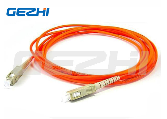 SC Style SX/DX MM Orange Fiber Optic Cable Patch Cord with ±0.1dB Repeatability