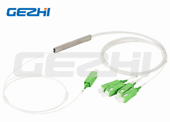 1x4 Single Mode Optical Fiber PLC Splitter With Fan Out & SC/APC Connectors